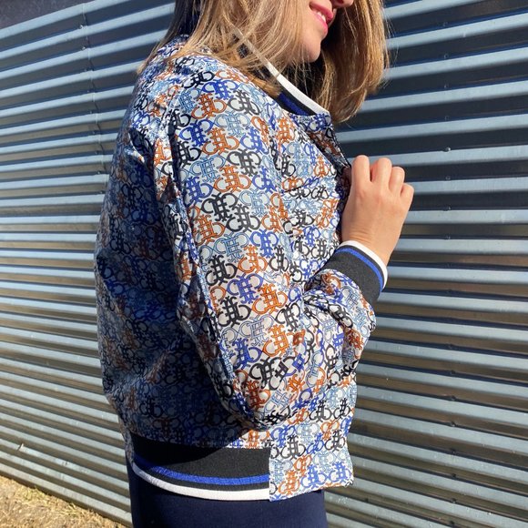 Emilio Pucci Logo Printed Bomber Jacket Multicolor